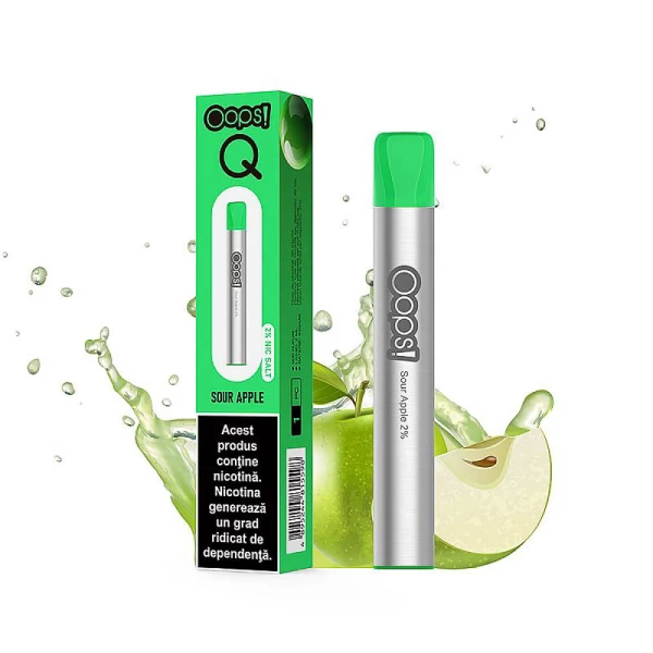 Elektronska cigareta za enkratno uporabo OOPS! Q SOUR APPLE | OOPS