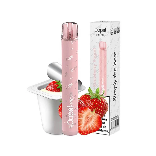 Elektronska cigareta za enkratno uporabo OOPS! MESH STRAWBERRY YOGURT | OOPS