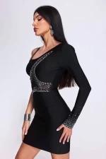 Ženska obleka R2307 Črna | New Era