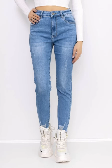 Ženske jeans hlače KP190-5 Modra | Mina