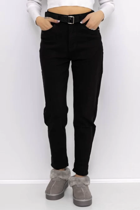 Ženske jeans hlače KS138-2 Črna | Mina