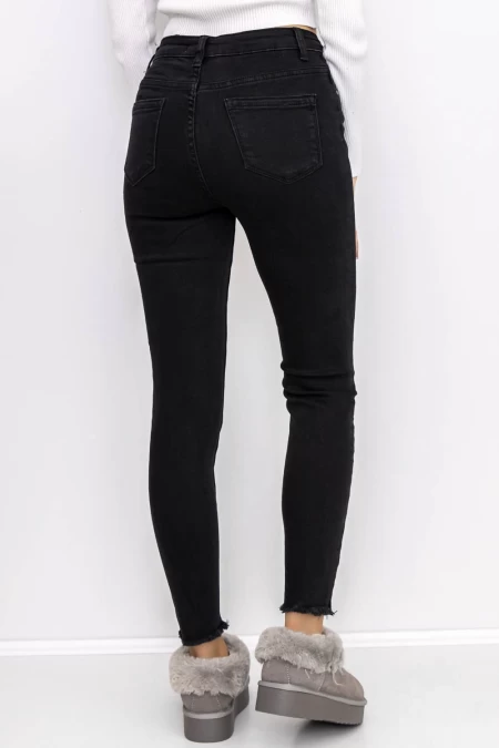 Ženske jeans hlače KP189-2 Črna | Mina