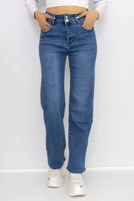 Ženske jeans hlače G7908 Modra | Mina