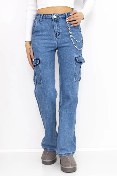 Ženske jeans hlače G7931 Modra | Mina