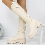 Ženski škornji z nizkim podplatom 3WL183 Bež | Mei