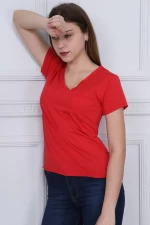 Ženska majica s kratkimi rokavi 8328 Rdeča | Adrom