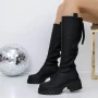 Ženski škornji z nizkim podplatom 3WL182 Črna | Mei