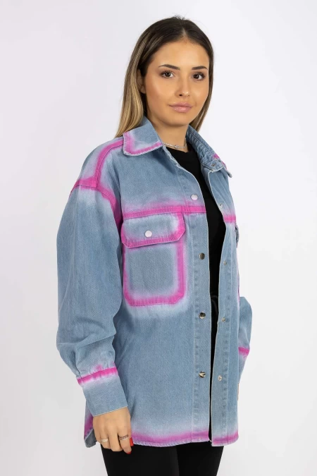Ženska srajca TR0533 Modra-Roza | Kikiriki