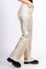 Ženske hlače HM6570-2 Bež-Zlata | Kikiriki