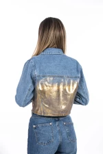 Ženska jakna JK1928 Modra-Zlata | Kikiriki