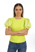 Ženska majica s kratkimi rokavi ST35 Zelena | Kikiriki