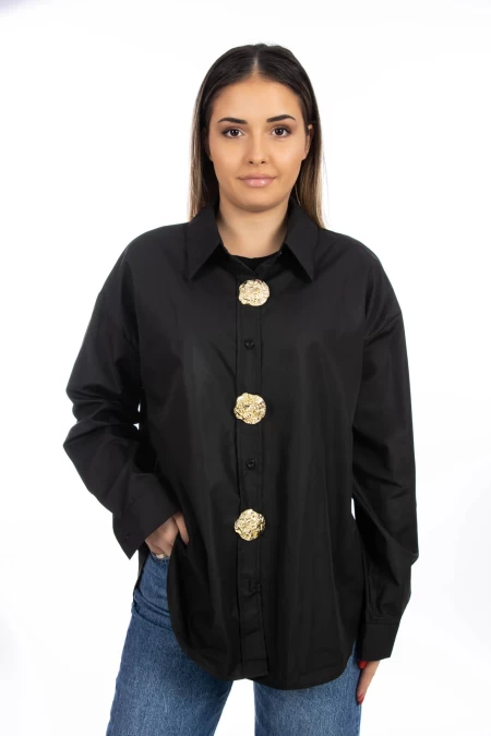 Ženska srajca VMC2949 Črna | Kikiriki