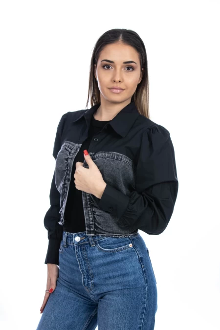 Ženska srajca W18360 Črna | Kikiriki