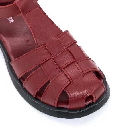 Ženski sandali z nizkim podplatom 7168-1 Rdeča | Advancer