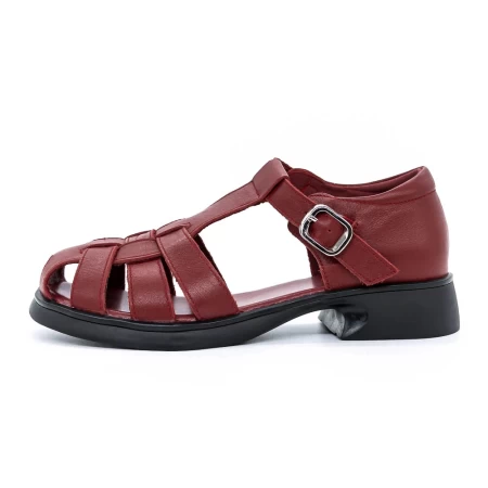 Ženski sandali z nizkim podplatom 7168-1 Rdeča | Advancer