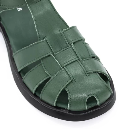 Ženski sandali z nizkim podplatom 7168-1 Zelena | Advancer