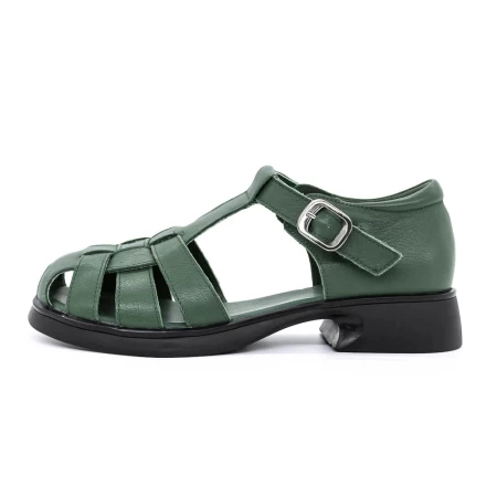 Ženski sandali z nizkim podplatom 7168-1 Zelena | Advancer