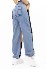 Ženske hlače TR380 Bež-Modra | Kikiriki