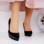 Čevlji z debelo peto 3DC33 Črna | Mei