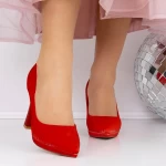 Čevlji z debelo peto 3DC33 Rdeča | Mei