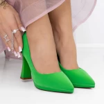 Čevlji z debelo peto 3DC33 Zelena | Mei
