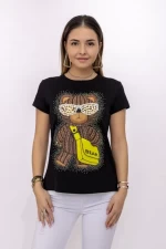 Ženska majica s kratkimi rokavi SC40 Črna | Kikiriki