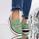 Ženski casual čevlji 3LE37 Zelena | Mei