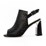 Ženski sandali z debelo peto K596-80 Črna | Advancer
