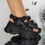 Ženski sandali s platformo 3WL231 Črna | Mei