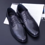 Moški čevlji iz naravnega usnja Y006A-26F Črna | Stephano