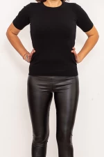 Ženska bluza s kratkimi rokavi QF5017-5 Črna | Fashion