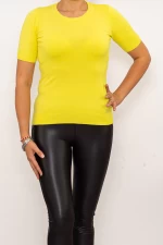 Ženska bluza s kratkimi rokavi QF5017-5 Rumena | Fashion