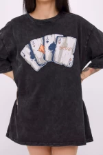 Ženska majica s kratkimi rokavi 3857 Črna | Kikiriki