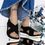 Ženski sandali z nizkim podplatom 3GZ26 Črna | Mei