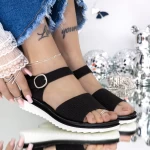 Ženski sandali z nizkim podplatom 3GZ27 Črna | Mei