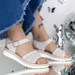 Ženski sandali z nizkim podplatom 3GZ27 Siva | Mei