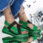 Ženski sandali s platformo 3GZ65 Zelena | Mei