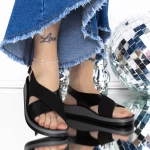 Ženski sandali z nizkim podplatom 3GZ32 Črna | Mei