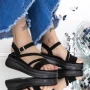 Ženski sandali s platformo 3GZ72 Črna | Mei