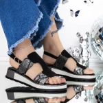 Ženski sandali z nizkim podplatom 3GZ31 Črna | Mei