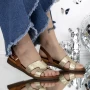 Ženski sandali z nizkim podplatom 3GZ30 Zlata | Mei