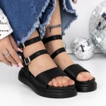 Ženski sandali z nizkim podplatom 3HXS56 Črna | Mei