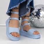 Ženski sandali z nizkim podplatom 3HXS56 Modra | Mei