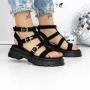 Ženski sandali z nizkim podplatom 3HXS51 Črna | Mei