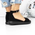 Ženski sandali z nizkim podplatom 3GZ55 Črna | Mei