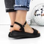 Ženski sandali z nizkim podplatom 3AW292 Črna | Mei
