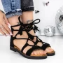 Ženski sandali z nizkim podplatom 3H28 Črna | Mei