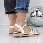 Ženski sandali z nizkim podplatom 3H26 Bela | Mei
