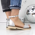 Ženski sandali z nizkim podplatom 3H25 Srebrna | Mei