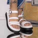 Ženski sandali z nizkim podplatom 3AW280 Bela | Mei
